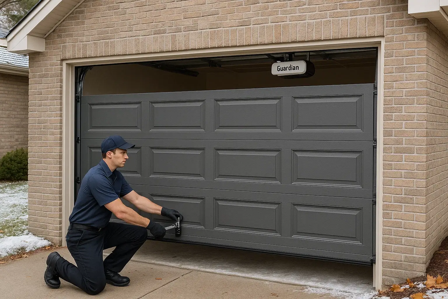 Guardian garage door installation by Garage Door of Westland MI, featuring durable and secure designs.