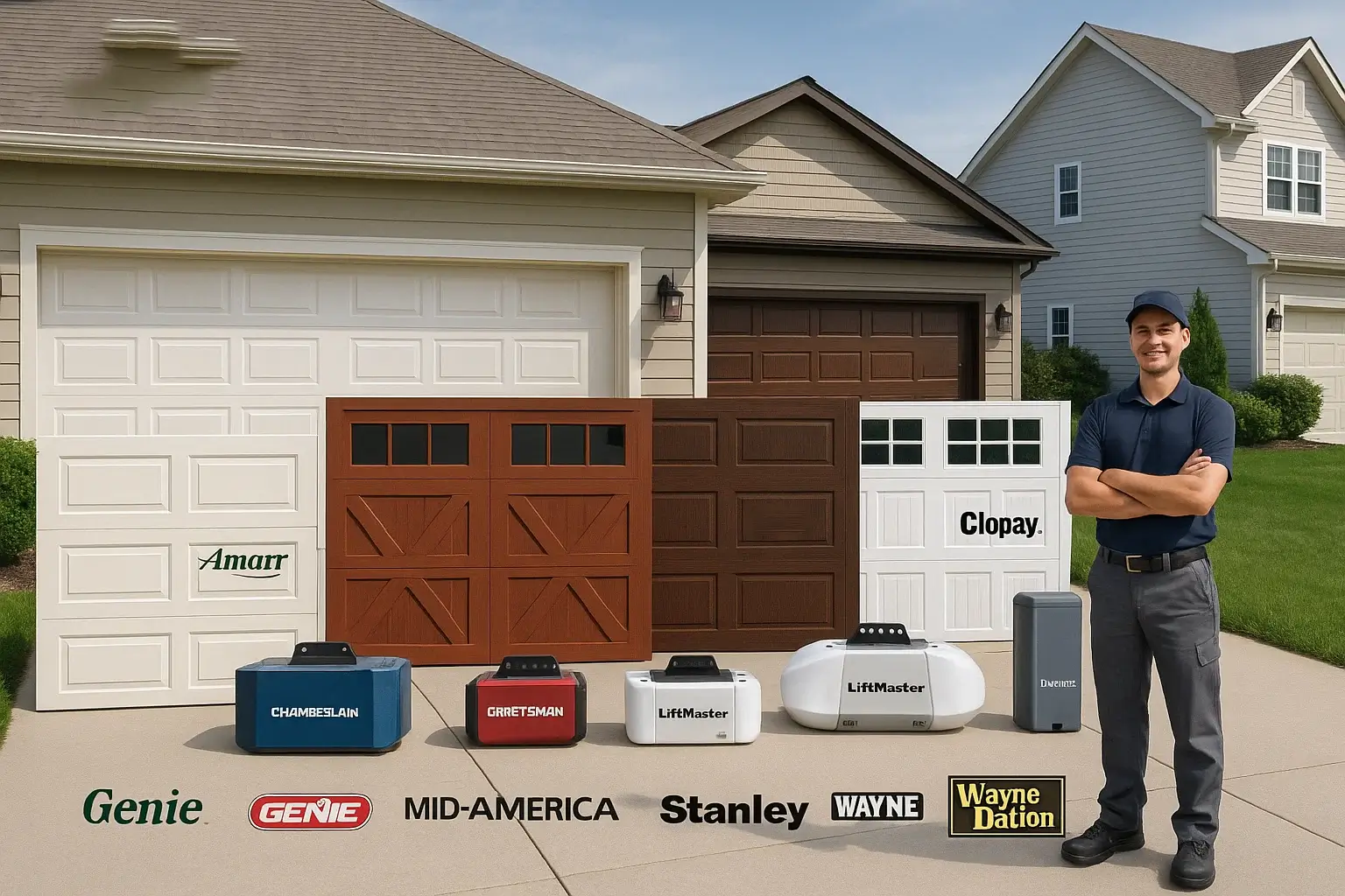 Garage Door of Westland MI offering Amarr, Chamberlain, Clopay, Genie, LiftMaster, and more top garage door brands.