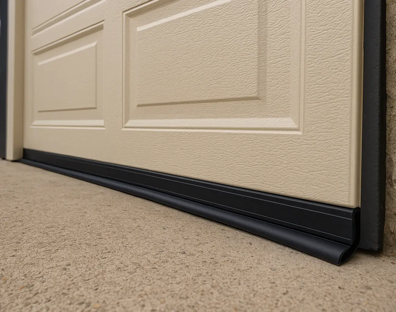    Garage Door Weatherstripping service Pontiac MI  with technician fixing stuck door at night
