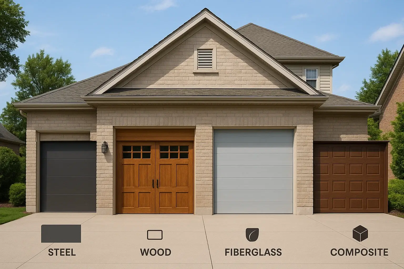 Technician providing customized garage door services for residential and commercial properties in Lincoln Park MI, ensuring safe and smooth operation.