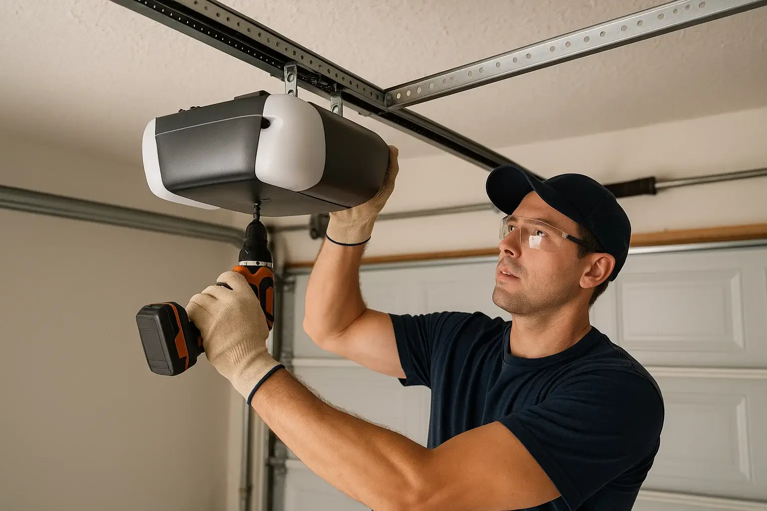 Professional garage door opener installation in Westland Michigan home