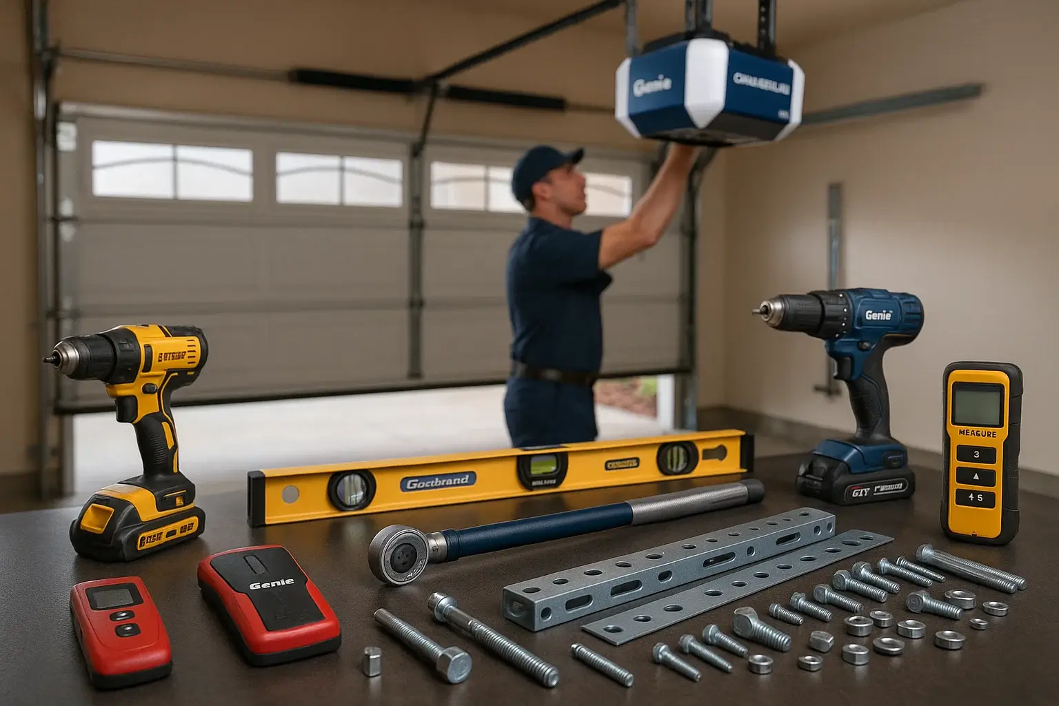 Professional tools for installing top garage door opener brands